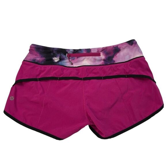 Lululemon Speed Short Raspberry Blooming Pixie Multi Size 6 - Picture 2 of 6